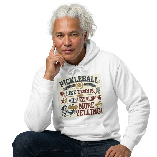 Pickleball: Tennis for People Who Gave Up | Garment-Dyed Hoodie — AttitudeShirts