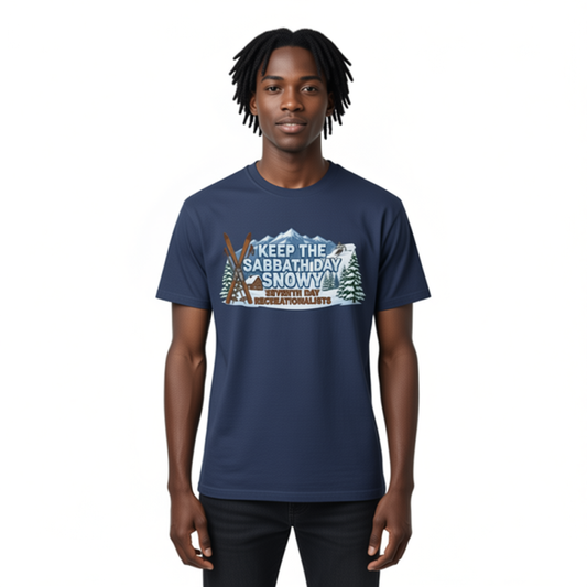 Ski Sabbath: My Church Has Powder | Garment-Dyed Tee — AttitudeShirts
