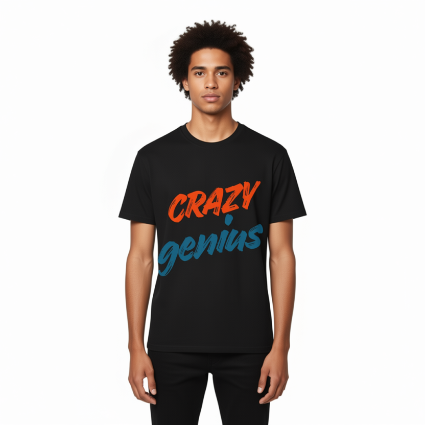 "Crazy Genius" Unisex Garment-Dyed T-shirt