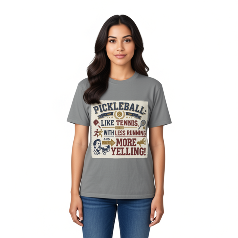 Pickleball: Tennis for People Who Gave Up | Garment-Dyed Tee — AttitudeShirts