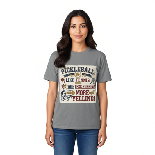 Pickleball: Tennis for People Who Gave Up | Garment-Dyed Tee — AttitudeShirts