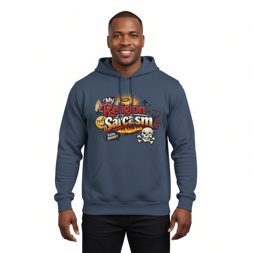 Holy Sarcasm | Garment-Dyed Hoodie — AttitudeShirts