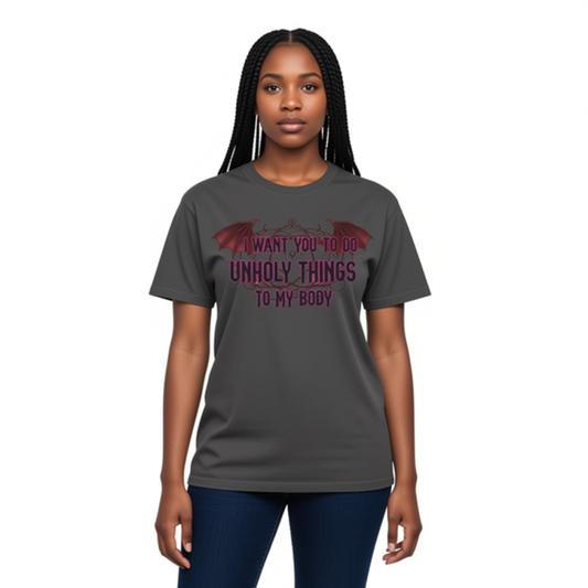 Unholy Things – Sin Responsibly | Garment-Dyed Tee — AttitudeShirts