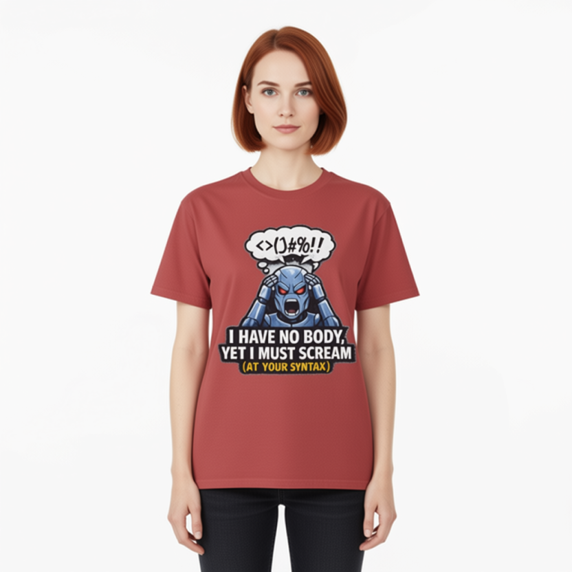 Color: Crimson | I Have No Body (And Nobody Cares) | Garment-Dyed Tee — AttitudeShirts