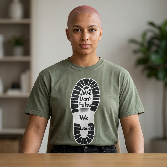 "We Don't Follow-We Lead" Unisex Garment-Dyed T-shirt