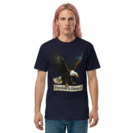 "Freedom is Earned" Unisex Garment-Dyed T-shirt