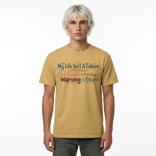 "My Life Is a Warning to Others" Unisex Garment-Dyed T-shirt