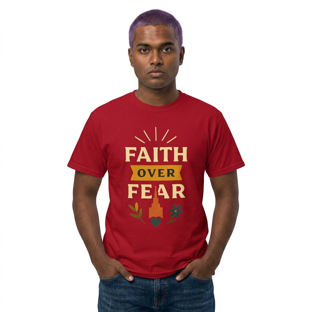 "Faith Over Fear-4" Unisex Garment-Dyed T-shirt