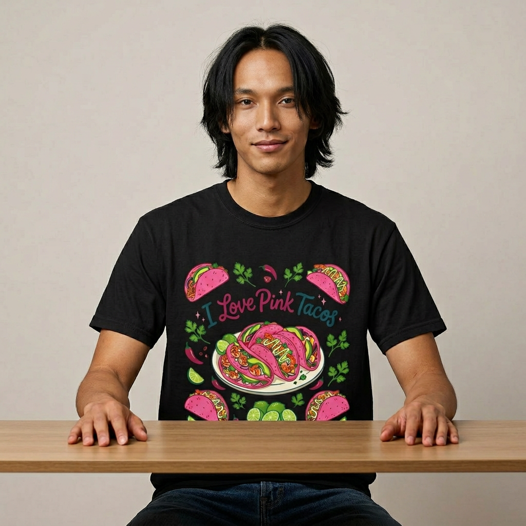"I Love Pink Tacos" Unisex Garment-Dyed Tee