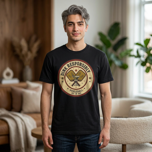"Dink Responsibly 3" Unisex Garment-Dyed T-shirt