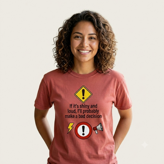 "Shiny and Loud Bad Decision 2" Unisex Garment-Dyed T-shirt