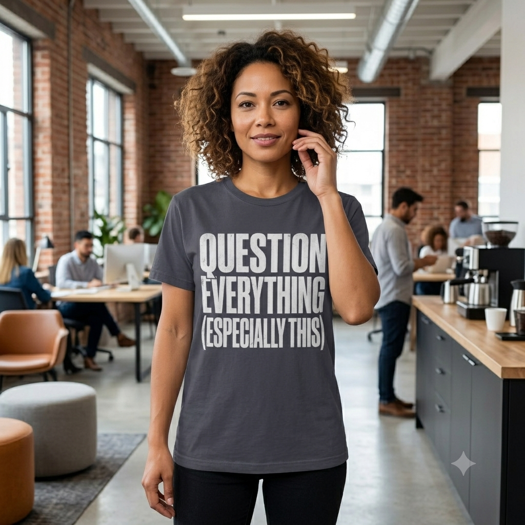 Question Everything (Especially This) t-shirt design