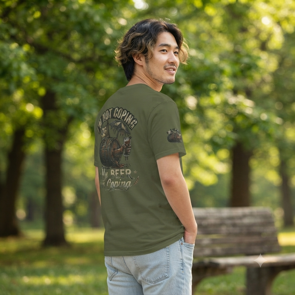 Color: Military Green | Beer is Coping Premium Graphic Tee