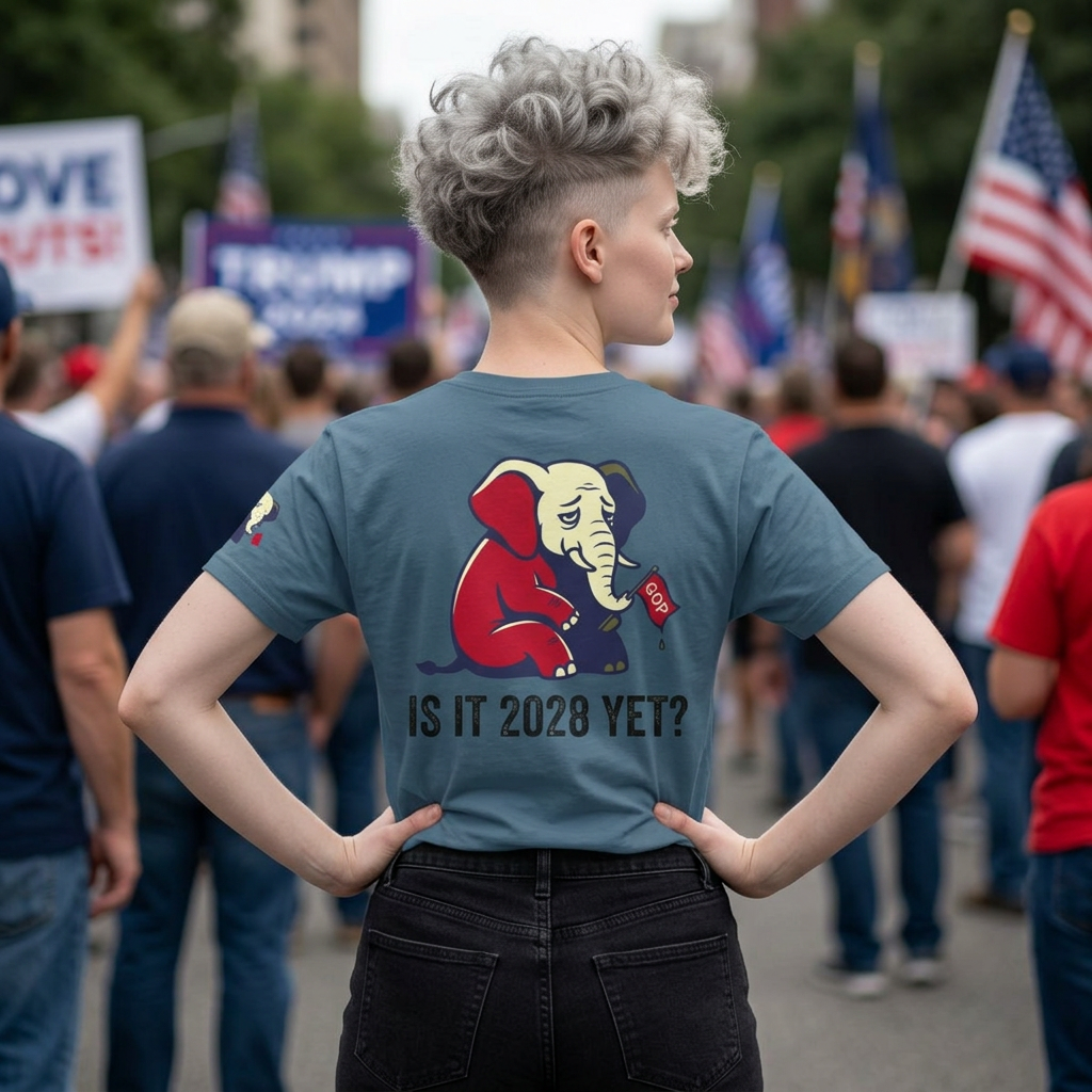Color: Indigo Blue | Is It 2028 Yet Premium Graphic Tee