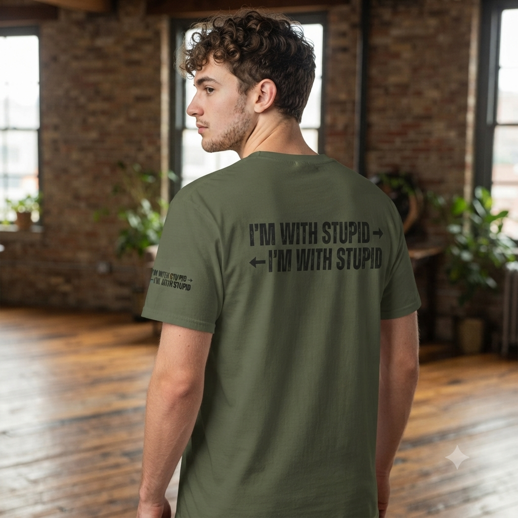 I'm With Stupid t-shirt design