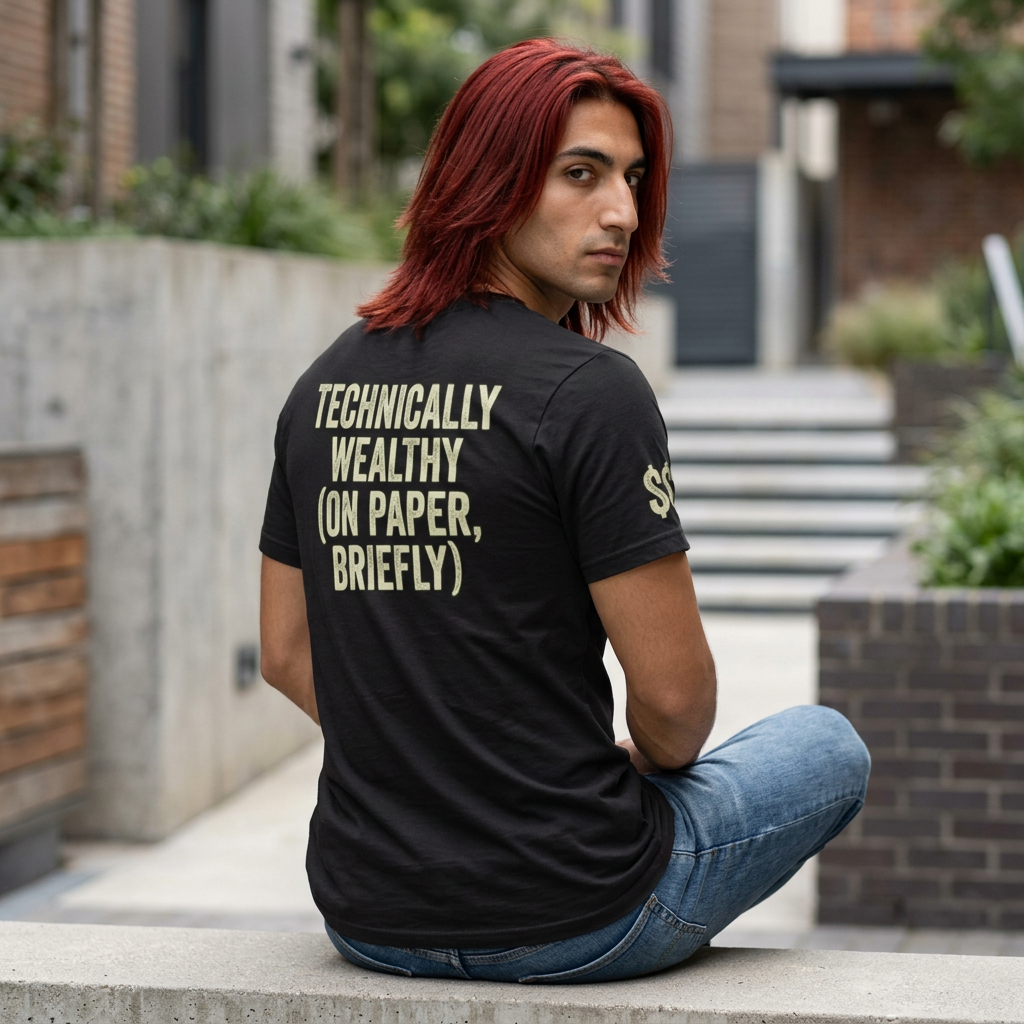 Technically Wealthy (On Paper, Briefly) T-Shirt