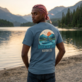 "Mountain Lake Kayak" Premium Graphic Tee