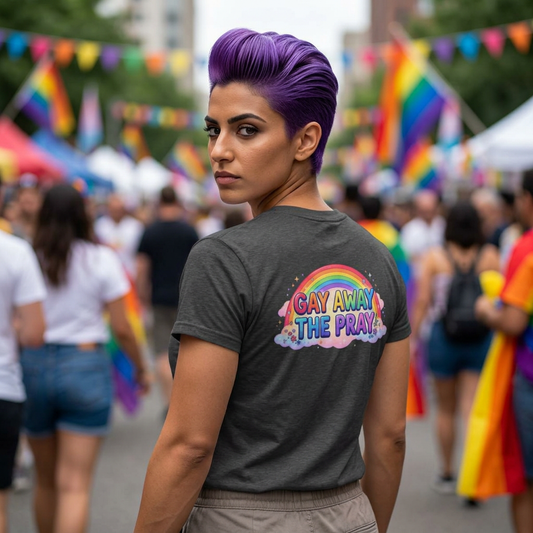 "Gay Away The Pray" Women's Tee