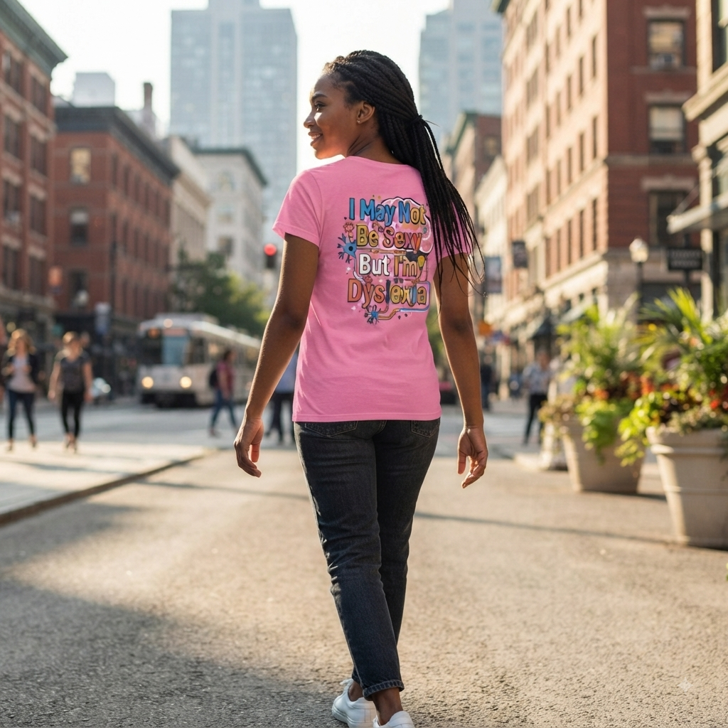 Color: Azalea | I May Not Be Sexy But I'm Dyslexia Women's Tee