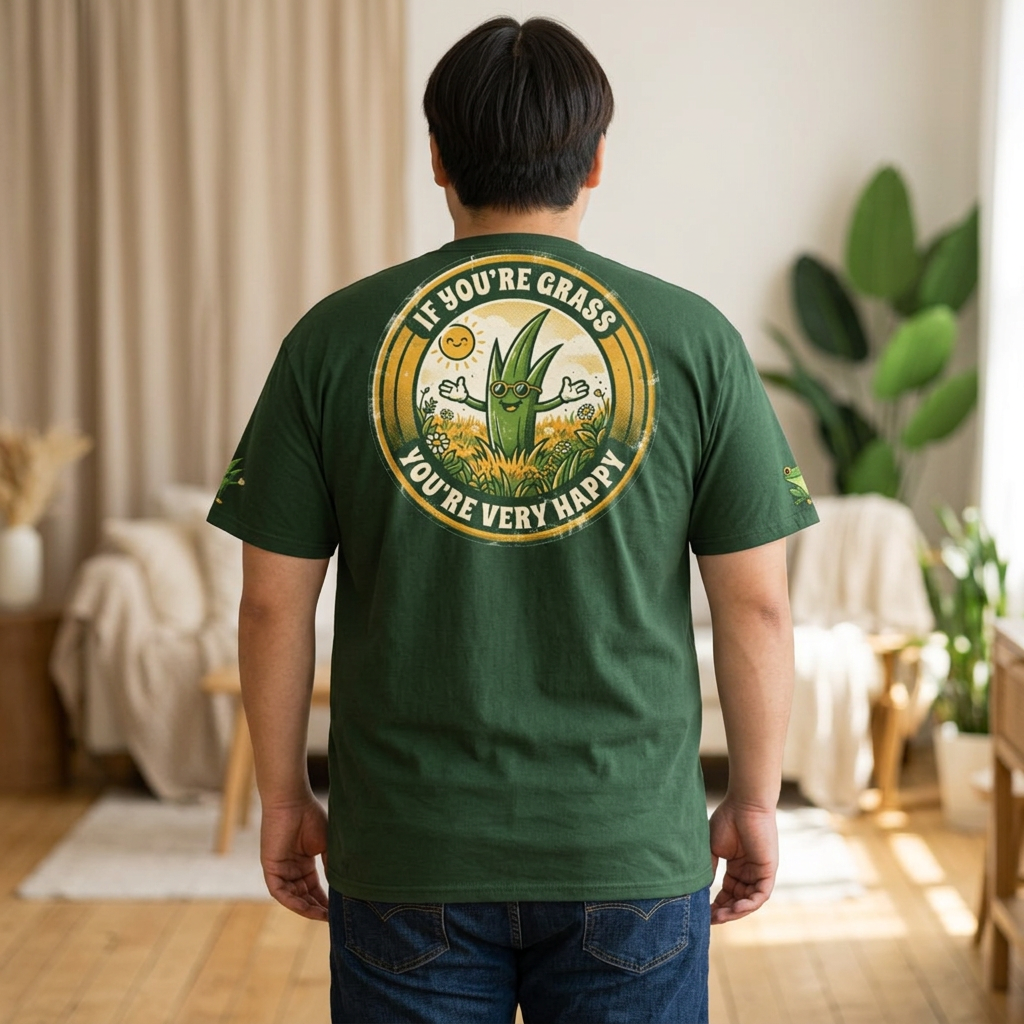 "If You're Grass You're Very Happy" Premium Graphic Tee