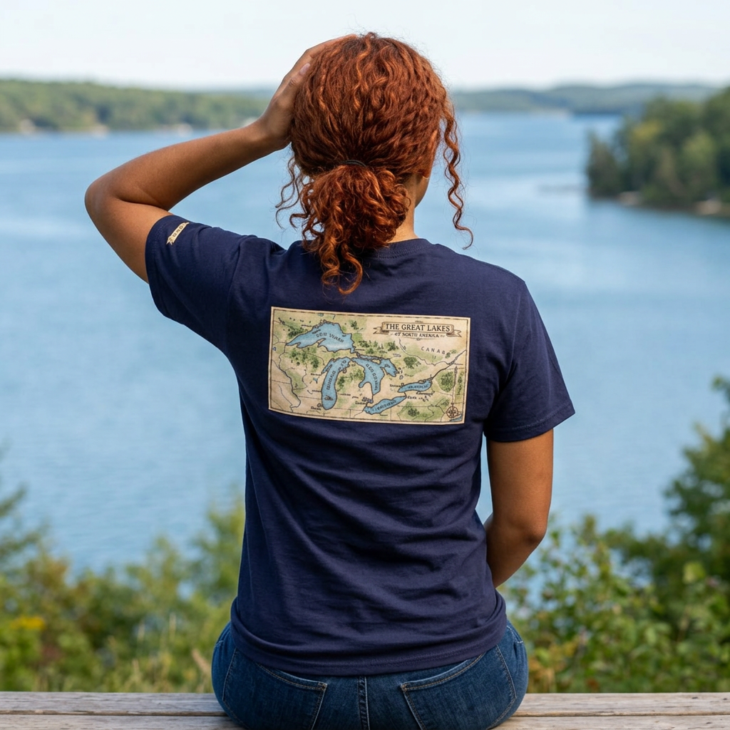 Color: Blackberry | 51st State Great Lakes Premium Graphic Tee
