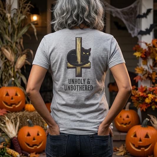 Color: Sport Grey | Unholy and Unbothered Women's Tee