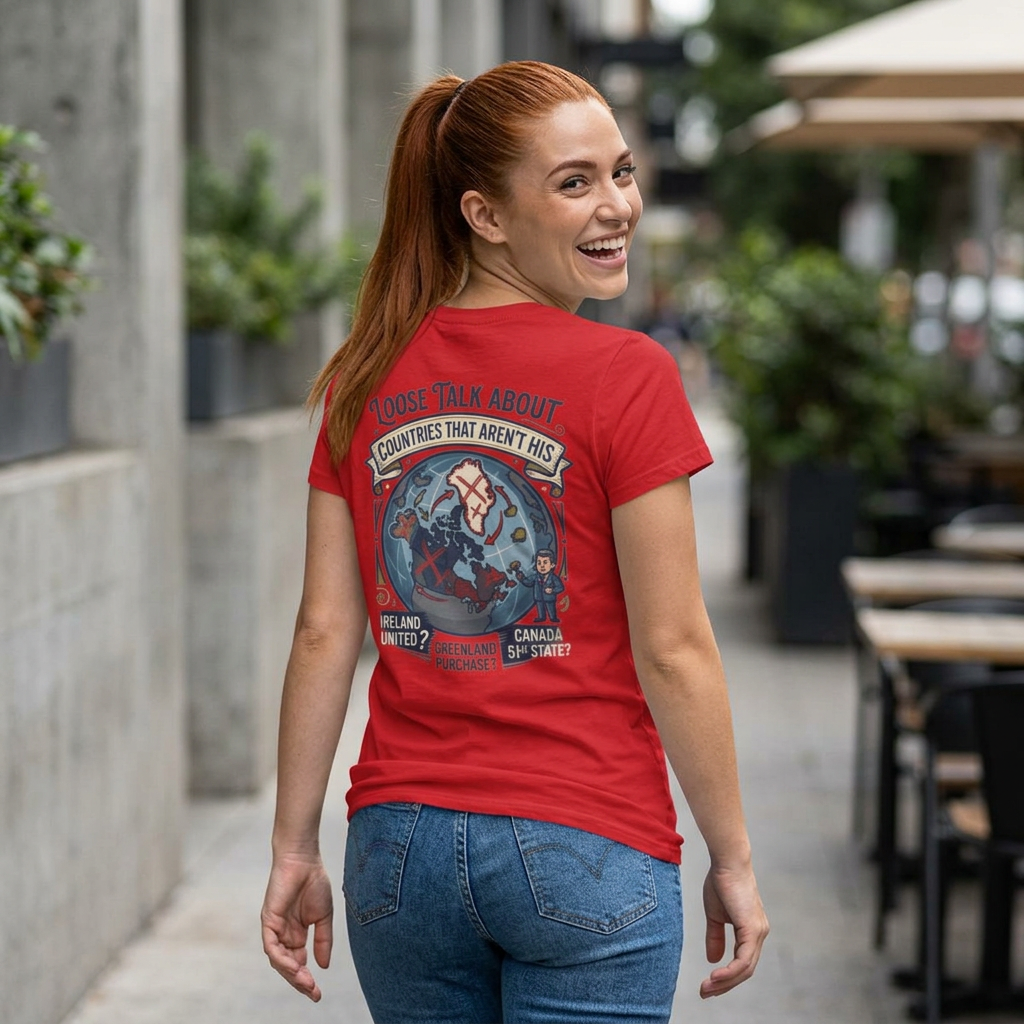 Color: Red | Loose Talk About Countries That Aren't His Women's Tee