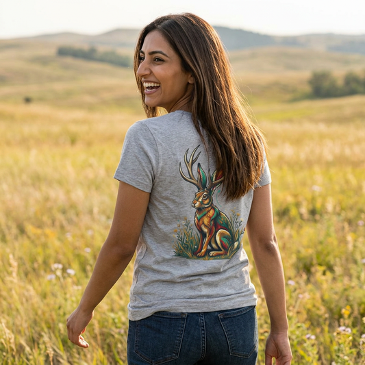 Color: Sport Grey | Jackalope (American Folklore) Women's Tee