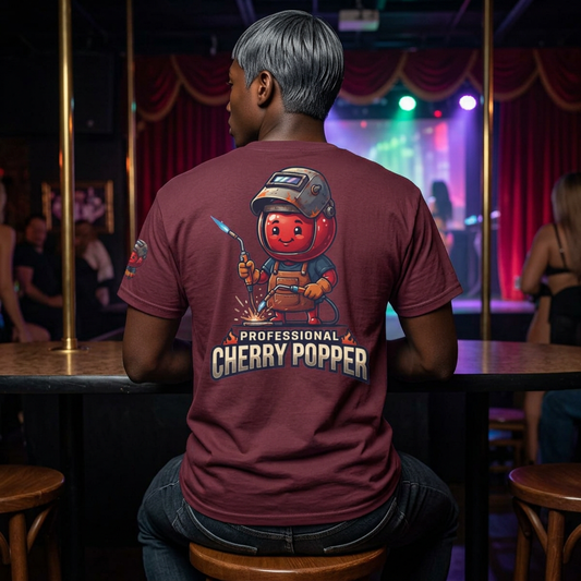 Color: Maroon | Professional Cherry Popper Premium Graphic Tee