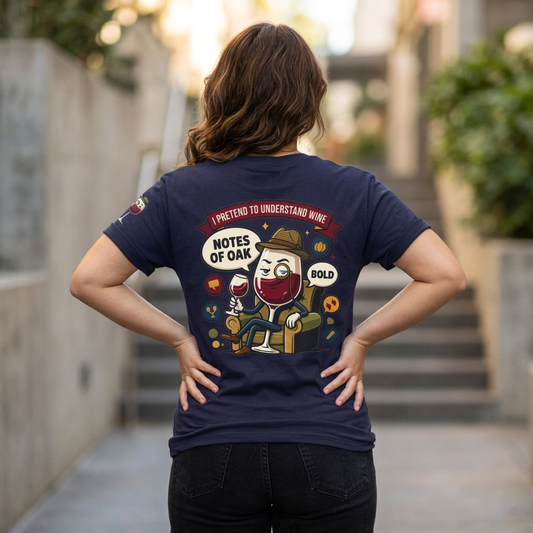 Color: Blackberry | I Pretend To Understand Wine Premium Graphic Tee