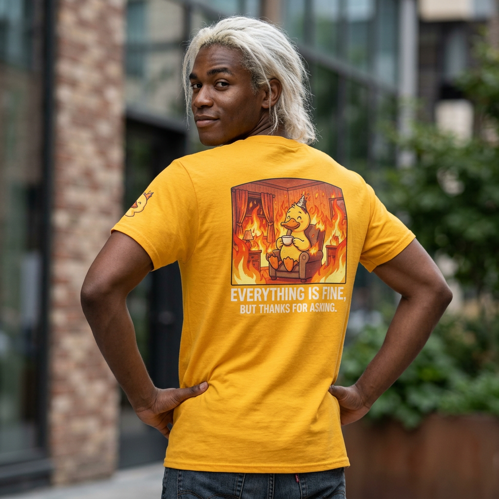 Color: Gold | Everything Is Okay Premium Graphic Tee