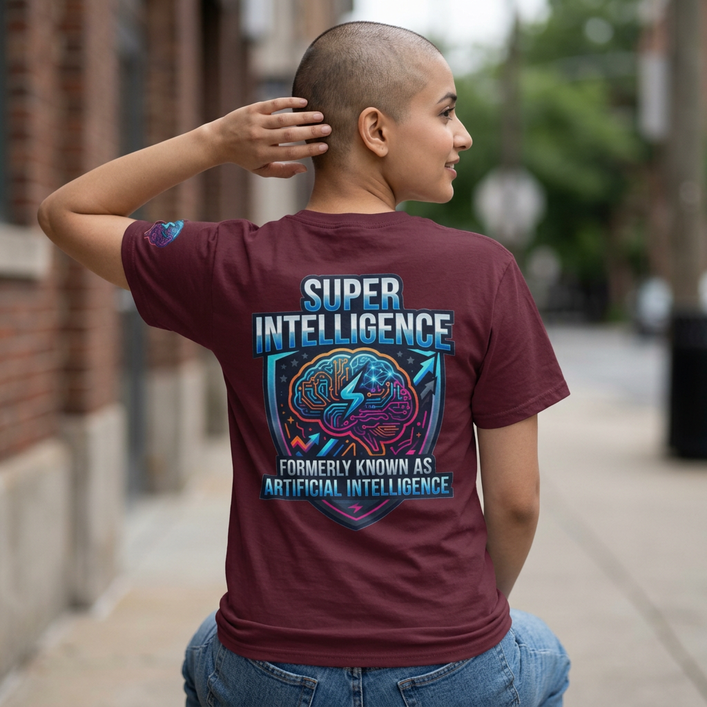 Color: Maroon | Super Intelligence Premium Graphic Tee