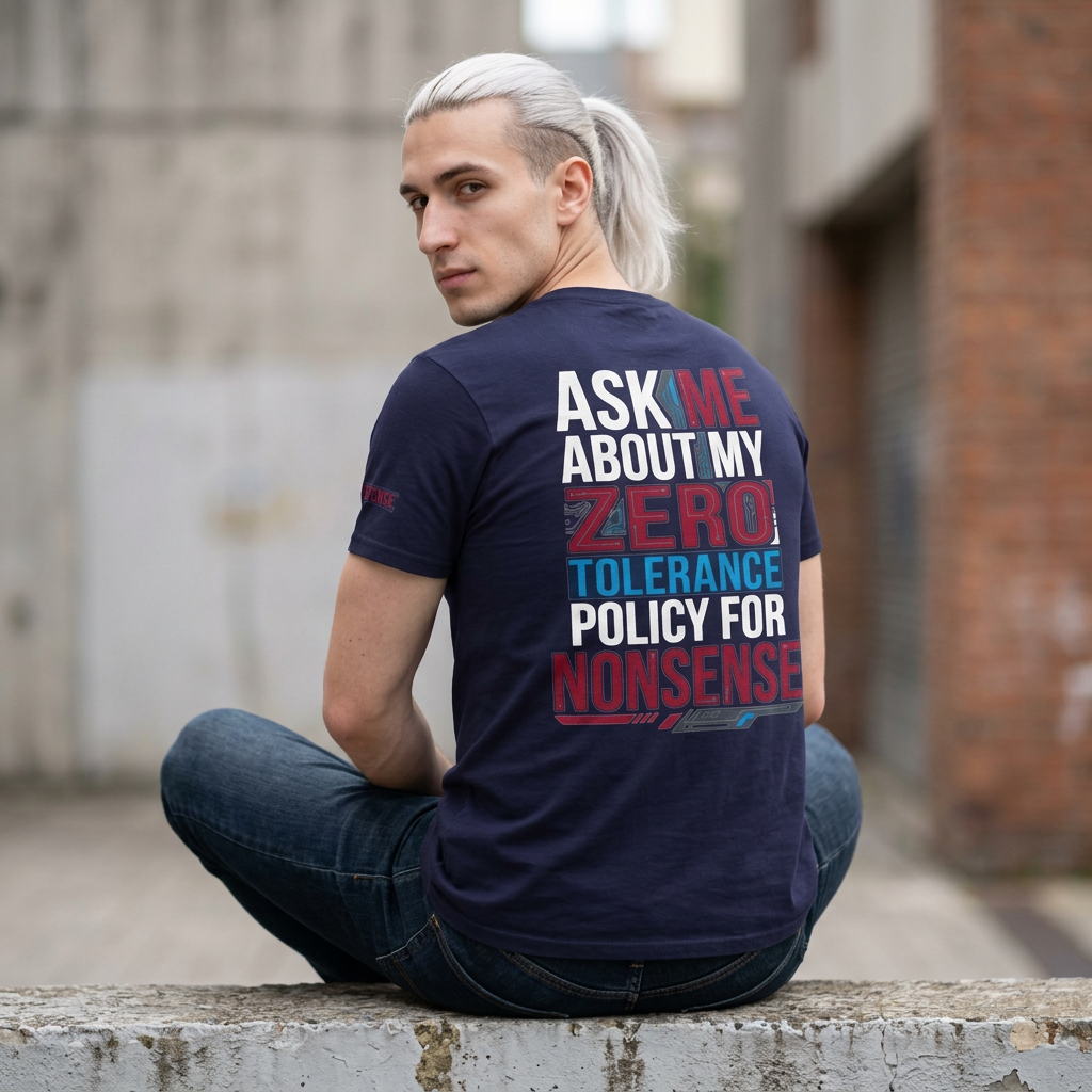 Color: Blackberry | Zero Tolerance Policy Premium Graphic Tee