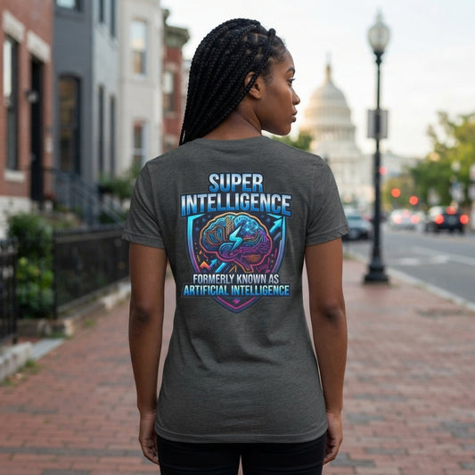 Color: Dark Heather | Super Intelligence Women's Tee