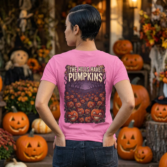 Color: Azalea | The Hills Have Pumpkins Women's Tee