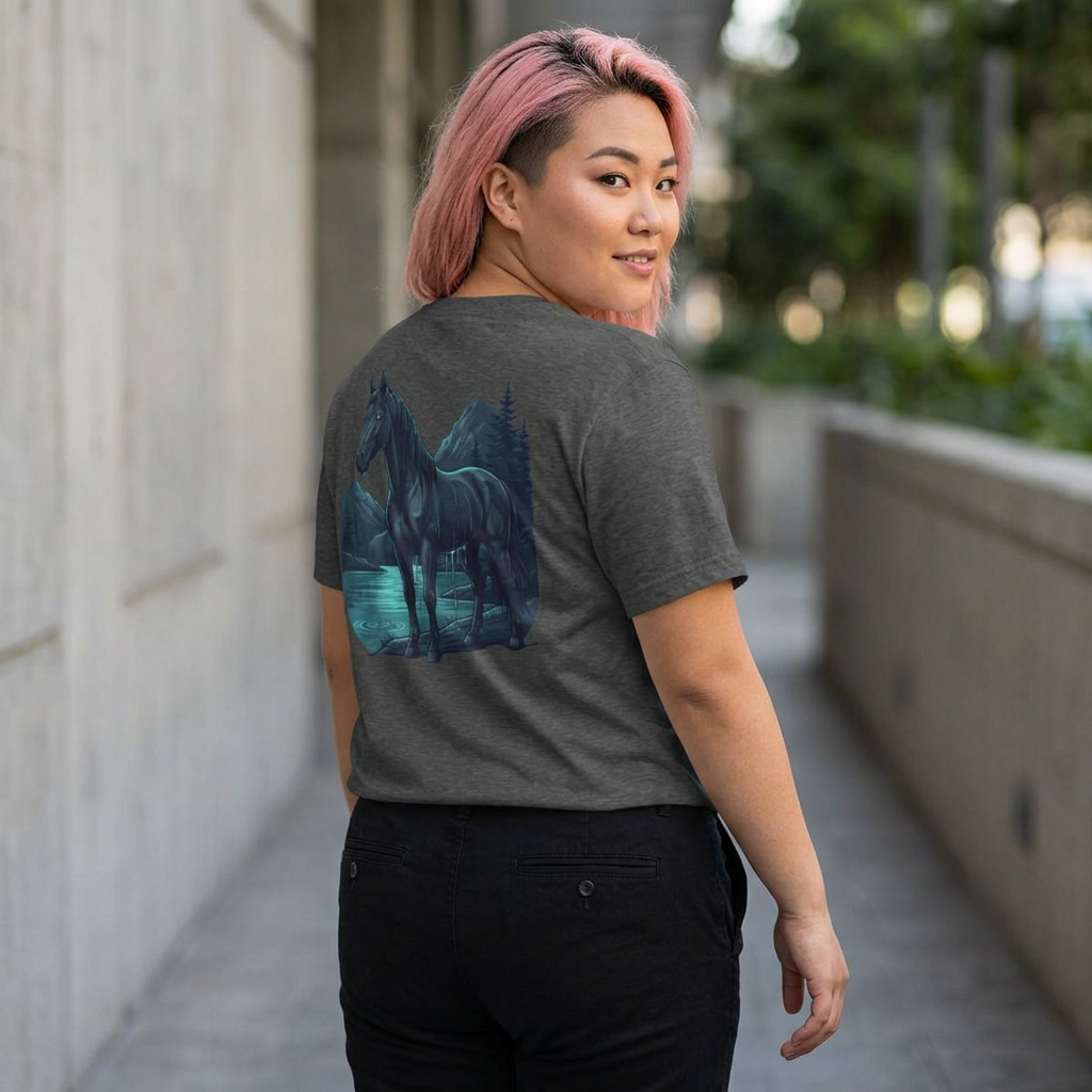 Color: Dark Heather | Kelpie (Scottish Folklore) Women's Tee