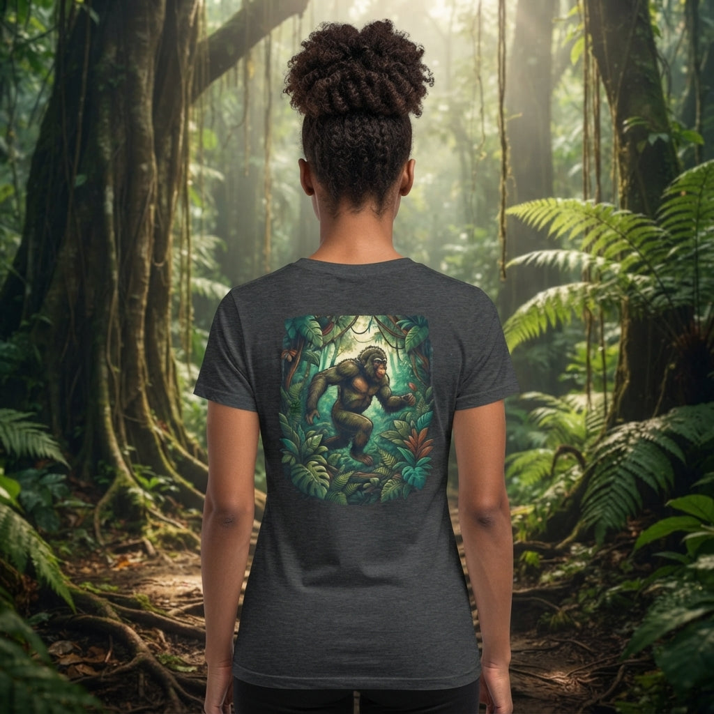 Color: Dark Heather | The Bukit Timah Monkey Man (Singapore) Women's Tee