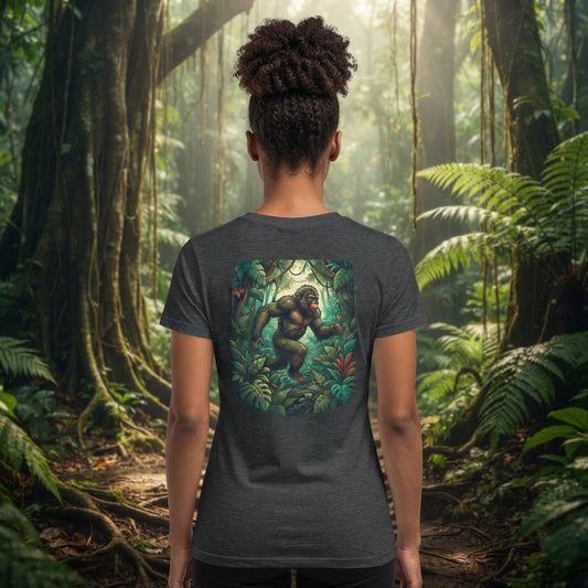 Color: Dark Heather | The Bukit Timah Monkey Man (Singapore) Women's Tee