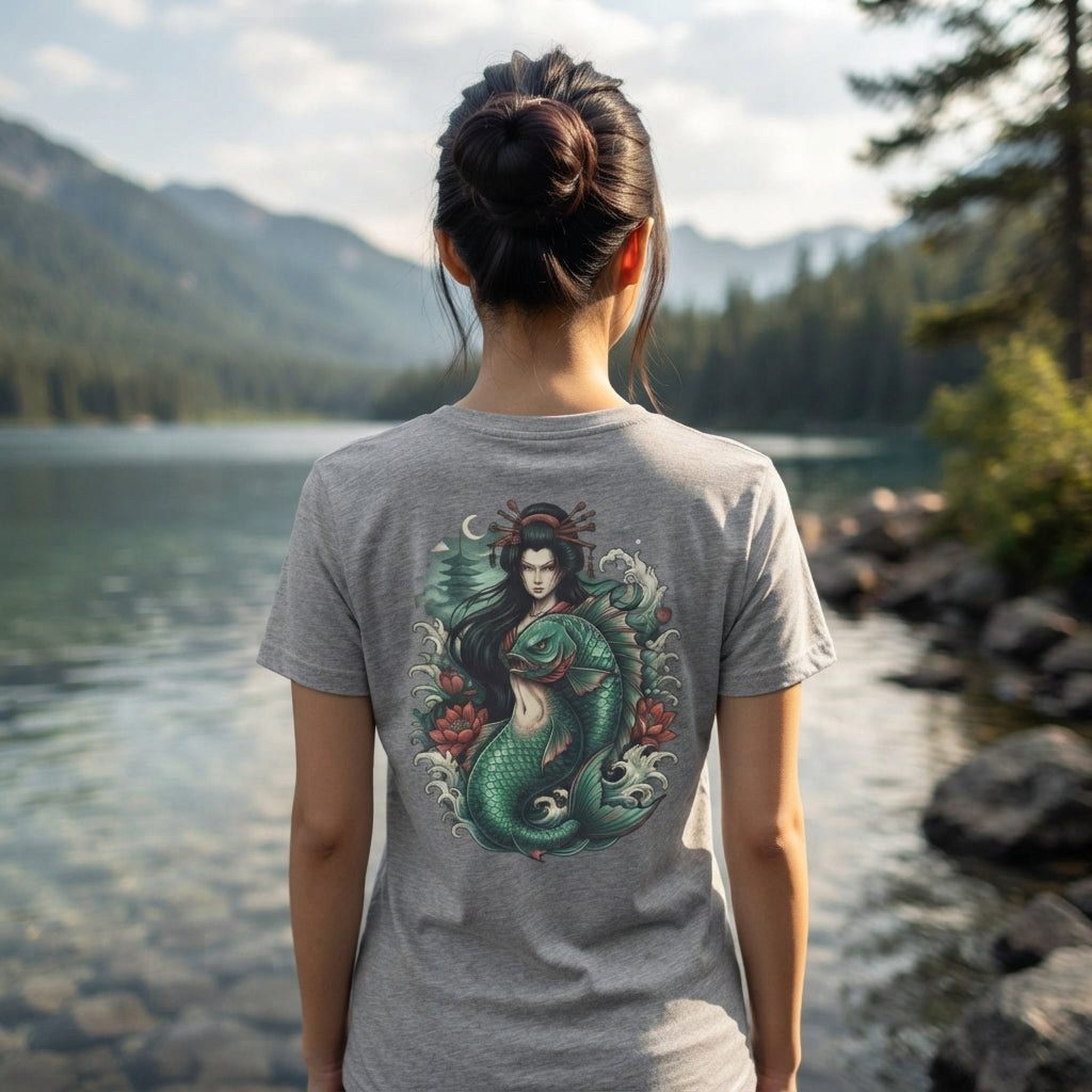 Color: Sport Grey | Ningyo (Japanese Folklore) Women's Tee