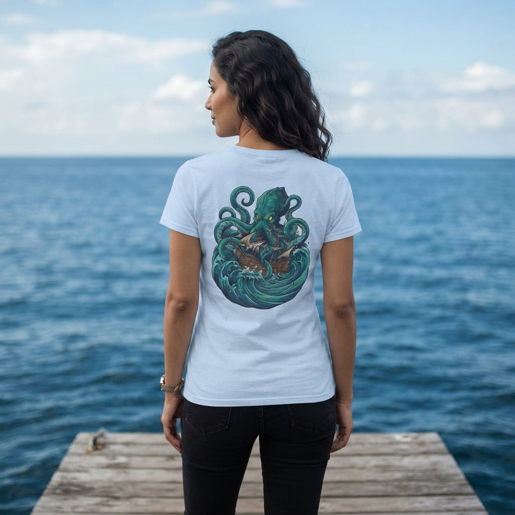 Color: Light Blue | The Kraken (Norse-Global Maritime) Women's Tee