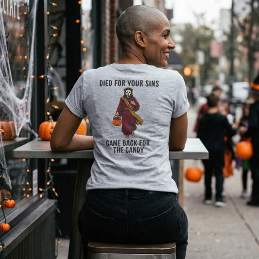 Color: Sport Grey | Died for Your Sins, Came Back for the Candy Women's Tee