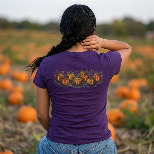 Color: Purple | Pumpkin FU Women's Tee