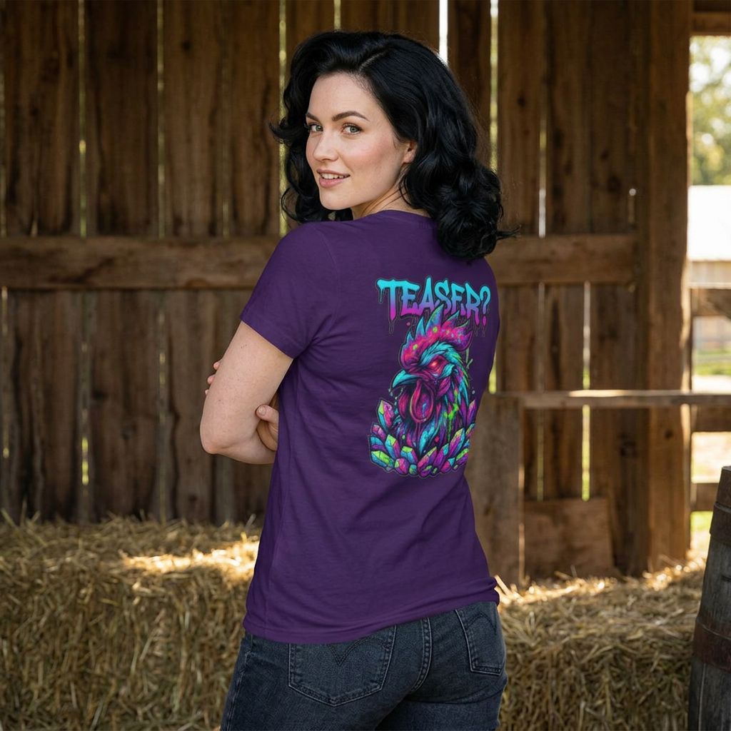 Color: Purple | Cock Teaser Women's Tee