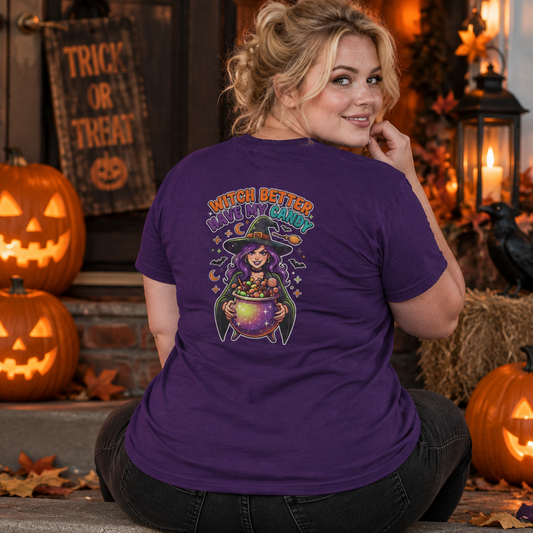 Color: Purple | Witch Better Have My Candy Women's Tee