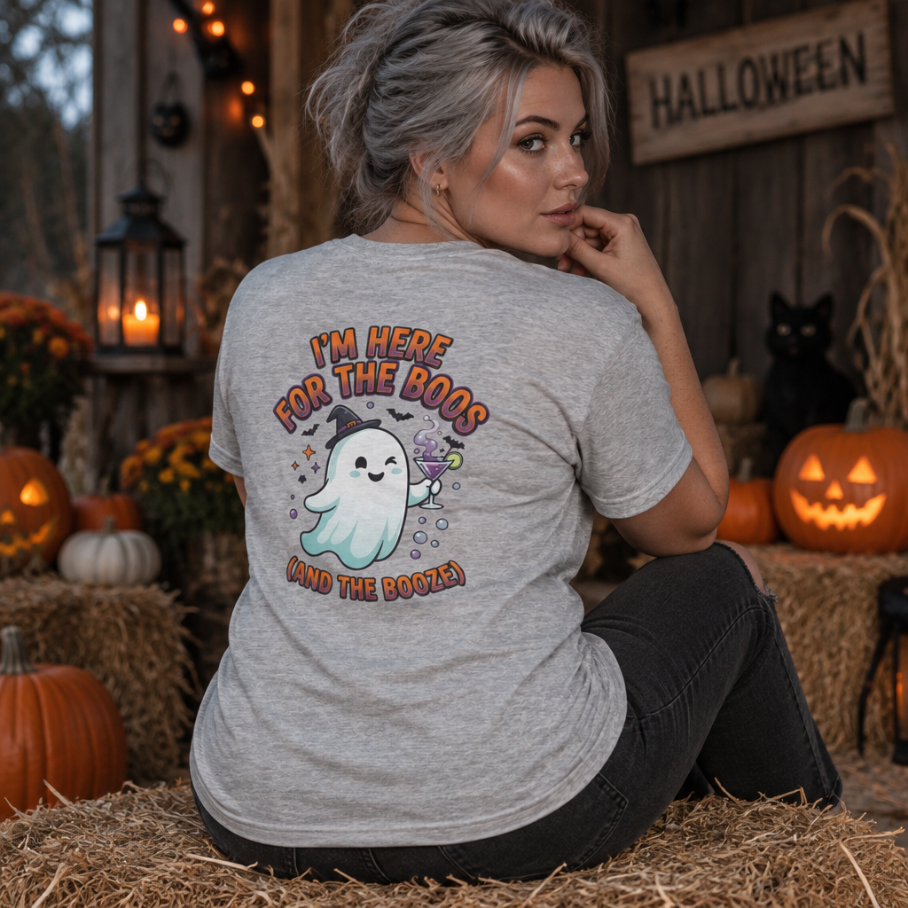 Color: Sport Grey | I'm Here For The Boos Women's Tee