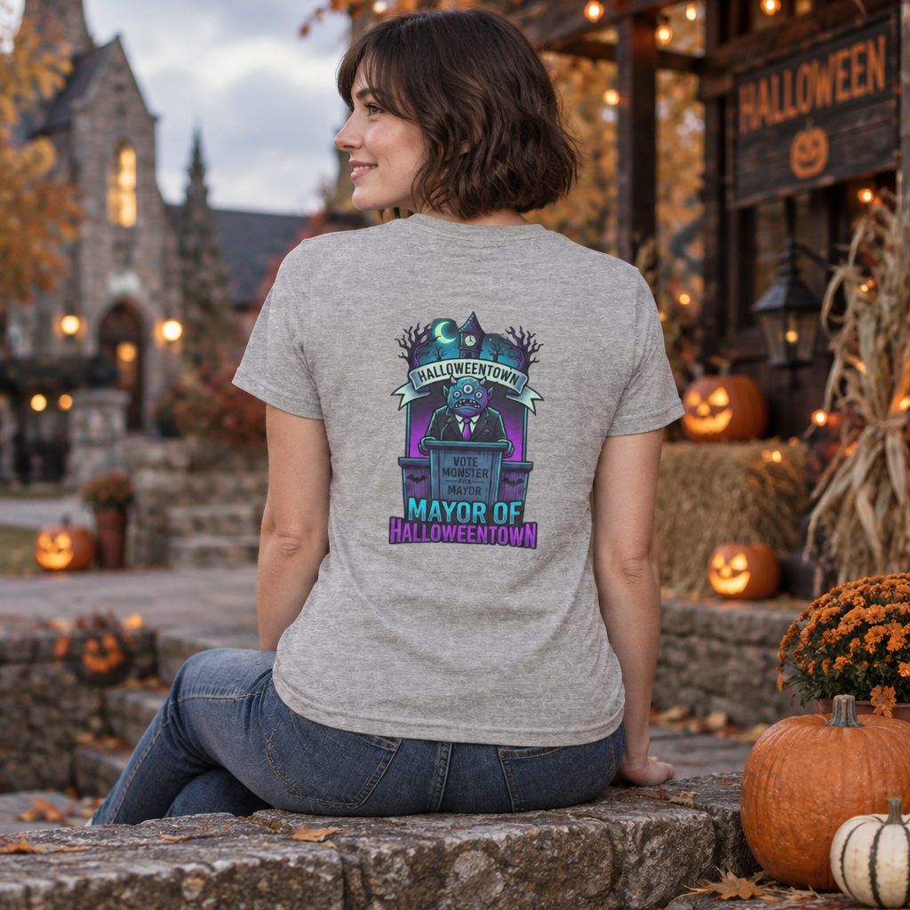 Color: Sport Grey | Mayor Of Halloweentown Women's Tee
