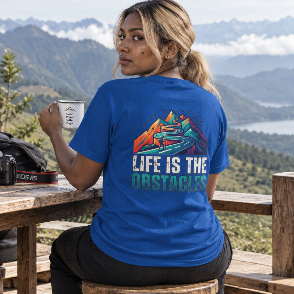 Color: Royal | Life Is The Obstacles Women's Tee