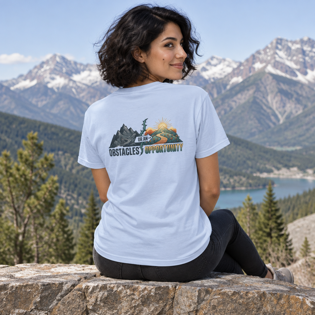 Color: Light Blue | Obstacle Or An Opportunity Women's Tee