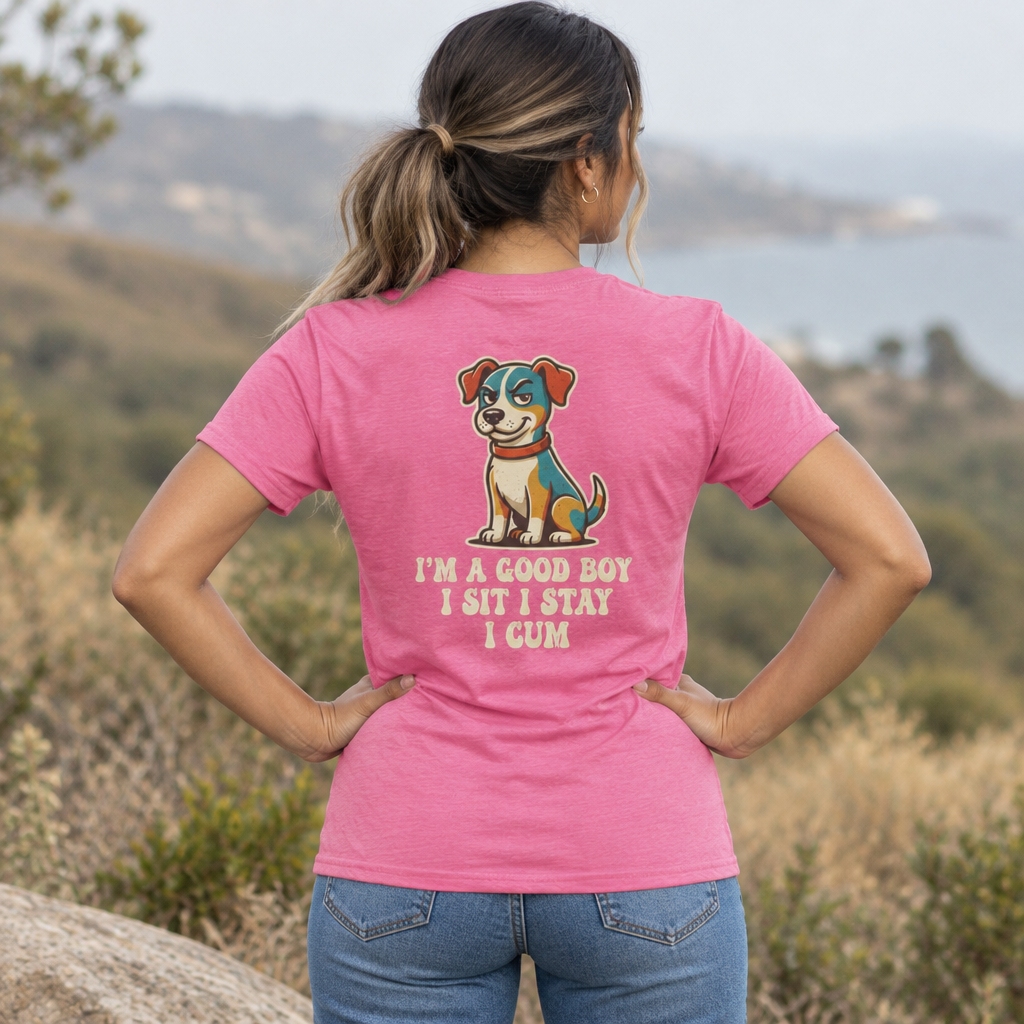 Color: Azalea | I'm A Good Boy Women's Tee