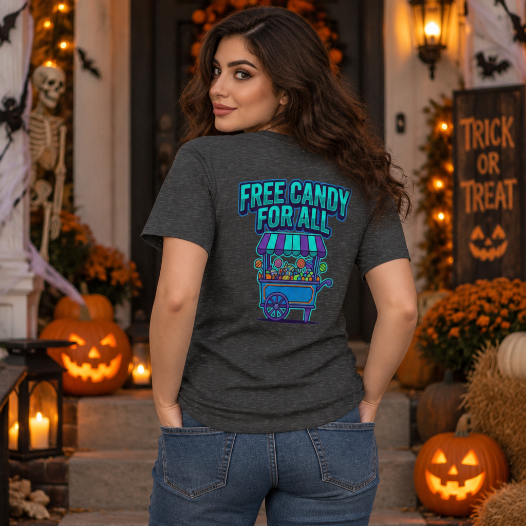 Color: Dark Heather | Free Candy For All Women's Tee
